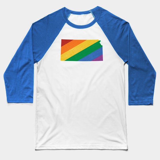 Kansas Pride Baseball T-Shirt by juniperandspruce